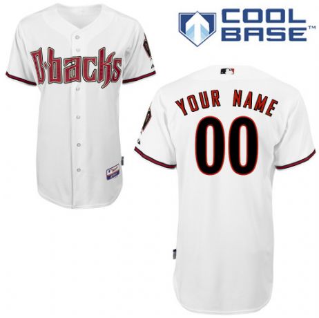 Youth's Arizona Diamondbacks White Customized Jersey Youth's Arizona Diamondbacks White Customized Jersey