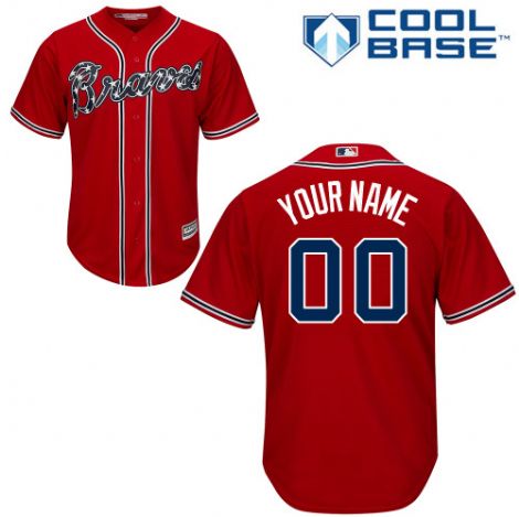 Youth's Atlanta Braves Alternate Red Cool Base Stitched Baseball Jersey Youth's Atlanta Braves Alternate Red Cool Base Stitched Baseball Jersey