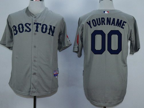 Youth's Boston Red Sox Customized Gray MLB Cool Base Jersey Youth's Boston Red Sox Customized Gray MLB Cool Base Jersey