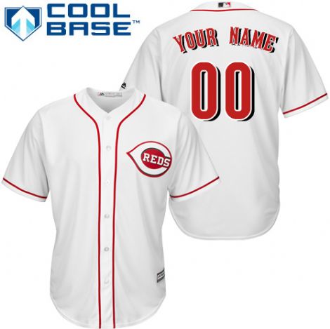 Youth's Cincinnati Reds White Customized Jersey Youth's Cincinnati Reds White Customized Jersey