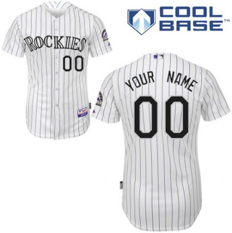 Youth's Colorado Rockies Home White Customized Jersey Youth's Colorado Rockies Home White Customized Jersey