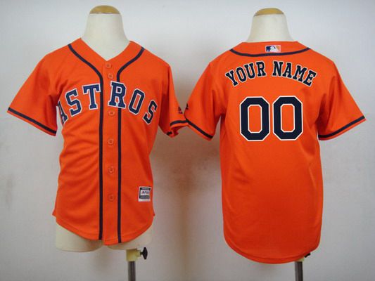 Youth's Houston Astros Customized Alternate Orange 2015 MLB Cool Base Jersey Youth's Houston Astros Customized Alternate Orange 2015 MLB Cool Base Jersey