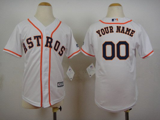 Youth's Houston Astros Customized Home White MLB Cool Base Jersey Youth's Houston Astros Customized Home White MLB Cool Base Jersey