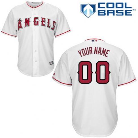 Youth's Los Angeles Angels White Customized Jersey Youth's Los Angeles Angels White Customized Jersey