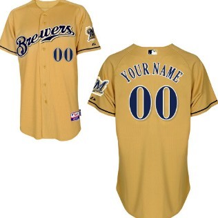 Youth's Milwaukee Brewers Customized Yellow Jersey Youth's Milwaukee Brewers Customized Yellow Jersey