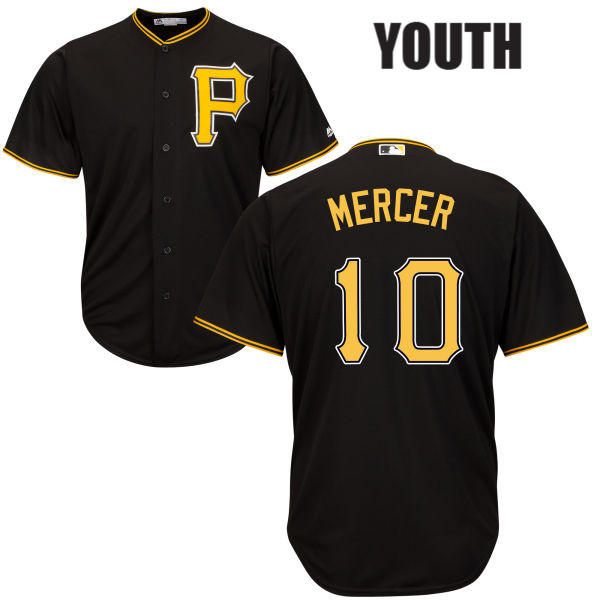 Youth's Pittsburgh Pirates#10 Jordy Mercer Black Flexbase Gray Authentic Baseball Jersey Youth's Pittsburgh Pirates#10 Jordy Mercer Black Flexbase Gray Authentic Baseball Jersey