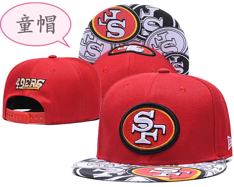 Youth 49ers Team Logo Red Adjustable Hat GS
