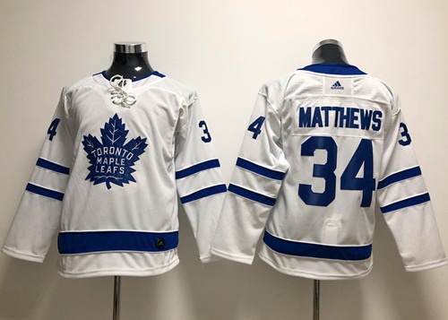 Youth Adidas Maple Leafs #34 Auston Matthews White Road Authentic Stitched Youth NHL Jersey Youth Adidas Maple Leafs #34 Auston Matthews White Road Authentic Stitched Youth NHL Jersey