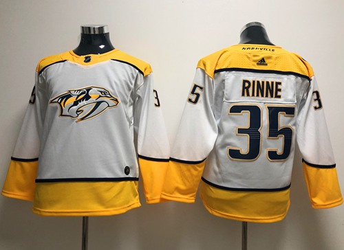 Youth Adidas Predators #35 Pekka Rinne White Road Authentic Stitched Youth NHL Jersey Youth Adidas Predators #35 Pekka Rinne White Road Authentic Stitched Youth NHL Jersey