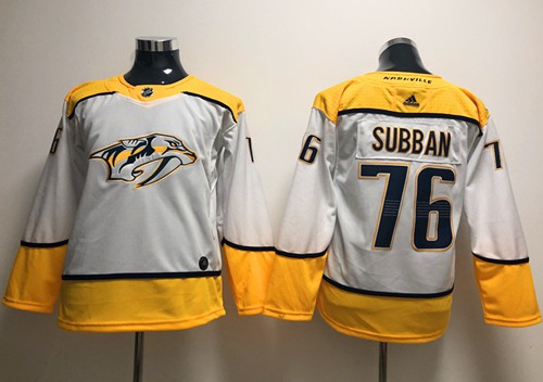 Youth Adidas Predators #76 P.K Subban White Road Authentic Stitched Youth NHL Jersey Youth Adidas Predators #76 P.K Subban White Road Authentic Stitched Youth NHL Jersey