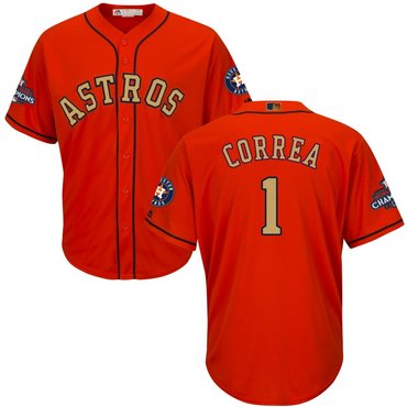 Youth Astros 1 Carlos Correa Orange Youth 2018 Gold Program Cool Base Jersey Youth Astros 1 Carlos Correa Orange Youth 2018 Gold Program Cool Base Jersey