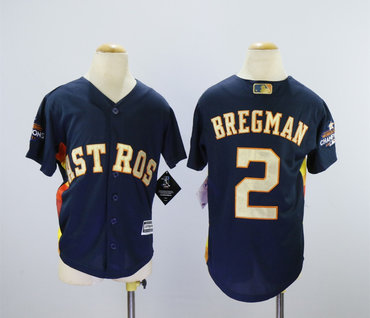 Youth Astros 2 Alex Bregman Navy Youth 2018 Gold Program Cool Base Jersey Youth Astros 2 Alex Bregman Navy Youth 2018 Gold Program Cool Base Jersey