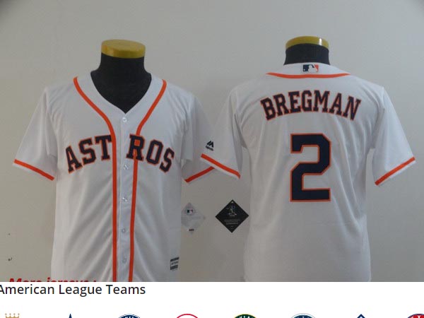 Youth Astros 2 Alex Bregman White Youth Cool Base Jersey Youth Astros 2 Alex Bregman White Youth Cool Base Jersey