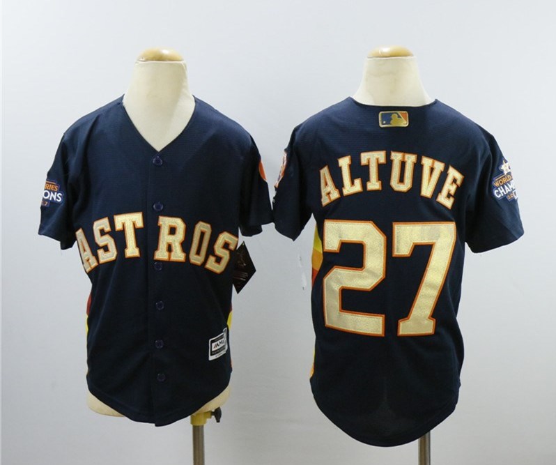 Youth Astros 27 Jose Altuve Navy Youth 2018 Gold Program Cool Base Jersey Youth Astros 27 Jose Altuve Navy Youth 2018 Gold Program Cool Base Jersey
