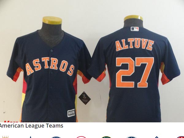 Youth Astros 27 Jose Altuve Navy Youth Cool Base Jersey Youth Astros 27 Jose Altuve Navy Youth Cool Base Jersey