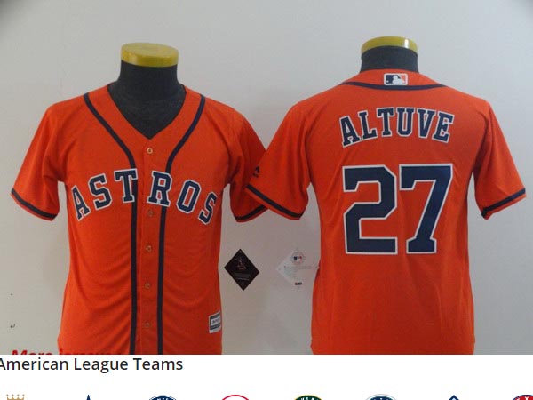 Youth Astros 27 Jose Altuve Orange Youth Cool Base Jersey Youth Astros 27 Jose Altuve Orange Youth Cool Base Jersey