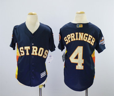 Youth Astros 4 George Springer Navy Youth 2018 Gold Program Cool Base Jersey Youth Astros 4 George Springer Navy Youth 2018 Gold Program Cool Base Jersey