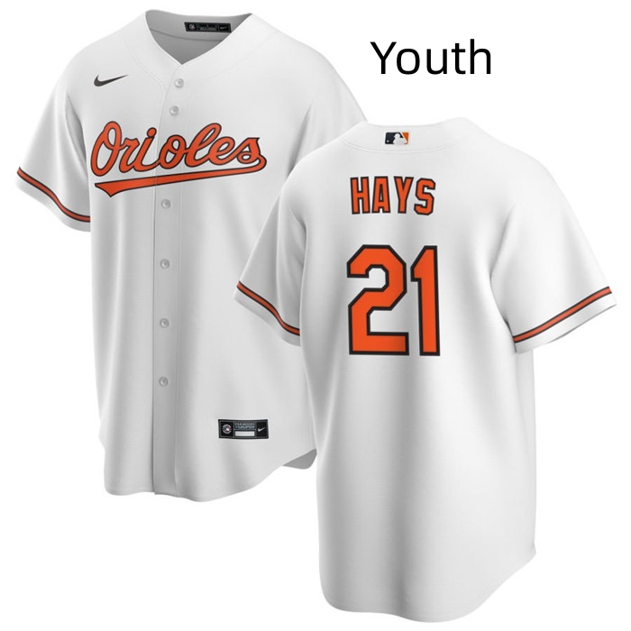 Youth Baltimore Orioles #21 Austin Hays White Stitched Jersey Youth Baltimore Orioles #21 Austin Hays White Stitched Jersey