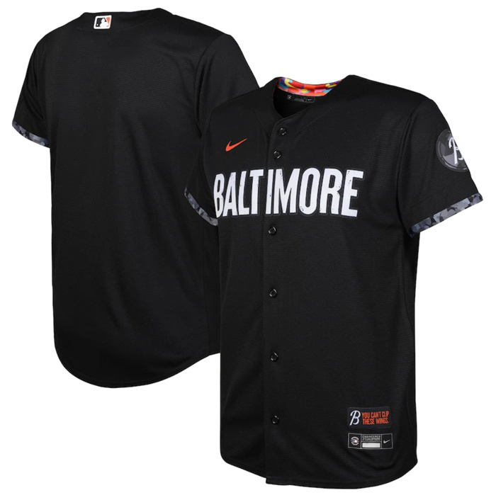 Youth Baltimore Orioles Blank Black 2023 City Connect Stitched Baseball Jersey Youth Baltimore Orioles Blank Black 2023 City Connect Stitched Baseball Jersey