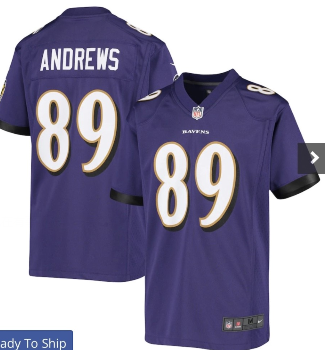 Youth Baltimore Ravens Andrew’s #89 Purple Jersey Youth Baltimore Ravens Andrew’s #89 Purple Jersey