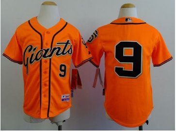 Youth Baseball Giants #9 Matt Williams Orange Alternate Stitched Jersey