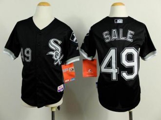 Youth Baseball White Sox #49 Chris Sale Black Cool Base Stitched Jersey