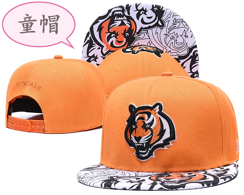 Youth Bengals Team Logo Orange Adjustable Hat GS