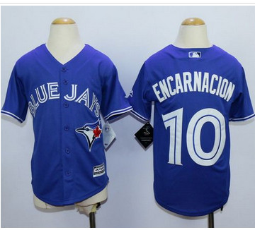 Youth Blue Jays #10 Edwin Encarnacion Blue Cool Base Stitched MLB Jersey Youth Blue Jays #10 Edwin Encarnacion Blue Cool Base Stitched MLB Jersey