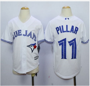 Youth Blue Jays #11 Kevin Pillar White Cool Base Stitched MLB Jersey Youth Blue Jays #11 Kevin Pillar White Cool Base Stitched MLB Jersey