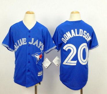 Youth Blue Jays #20 Josh Donaldson Blue Cool Base Stitched MLB Jersey