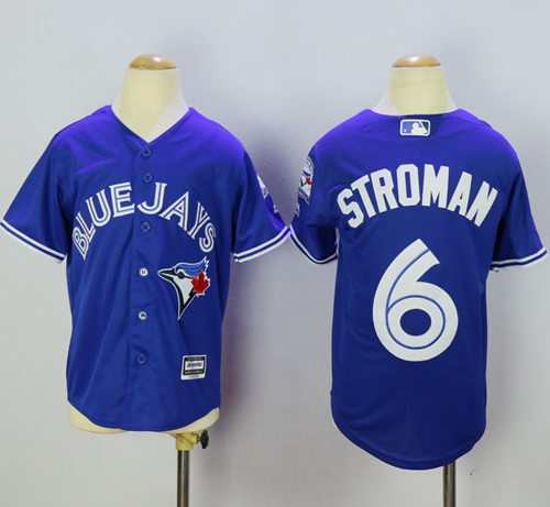 Youth Blue Jays #6 Marcus Stroman Blue Cool Base Stitched MLB Jersey Youth Blue Jays #6 Marcus Stroman Blue Cool Base Stitched MLB Jersey