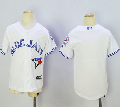 Youth Blue Jays Blank White Cool Base Stitched MLB Jersey Youth Blue Jays Blank White Cool Base Stitched MLB Jersey