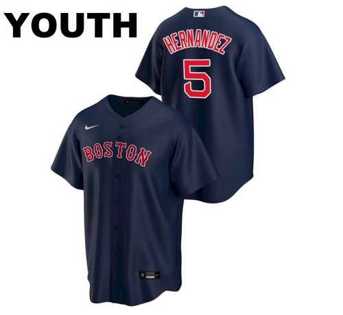 Youth Boston Red Sox #5 Enrique Hernandez Navy Jersey Youth Boston Red Sox #5 Enrique Hernandez Navy Jersey