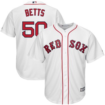 Youth Boston Red Sox #50 Mookie Betts Home Replica White Cool Base Jersey Youth Boston Red Sox #50 Mookie Betts Home Replica White Cool Base Jersey