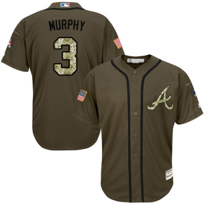Youth Braves #3 Dale Murphy Green Salute To Service Jersey Youth Braves #3 Dale Murphy Green Salute To Service Jersey