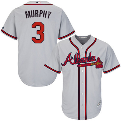Youth Braves #3 Dale Murphy Majestic Gray Road Cool Base Jersey Youth Braves #3 Dale Murphy Majestic Gray Road Cool Base Jersey