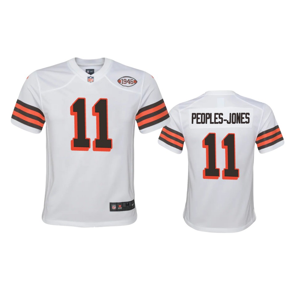 Youth Browns #11 Donovan Peoples-Jones Nike 1946 Collection Alternate Game Limited NFL Jersey - White Youth Browns #11 Donovan Peoples-Jones Nike 1946 Collection Alternate Game Limited NFL Jersey - White