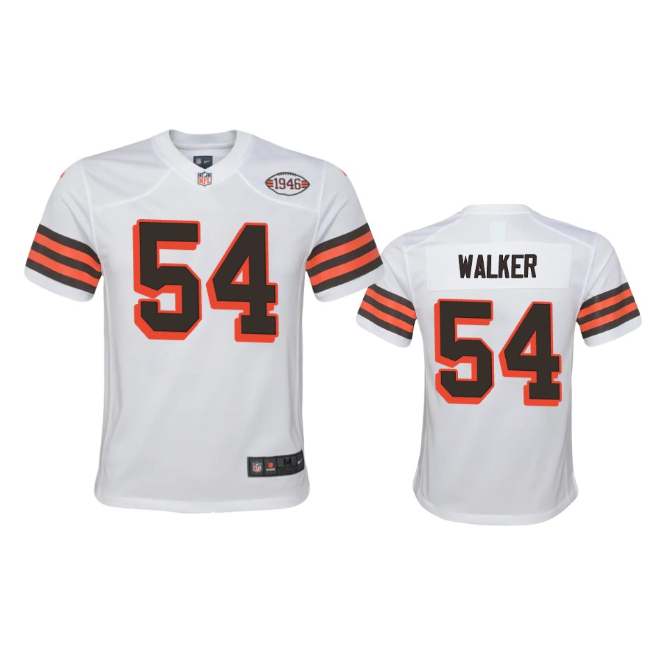 Youth Browns #54 Anthony Walker Nike 1946 Collection Alternate Game Limited NFL Jersey - White Youth Browns #54 Anthony Walker Nike 1946 Collection Alternate Game Limited NFL Jersey - White