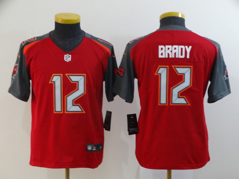 Youth Buccaneers 12 Tom Brady Red Youth Vapor Untouchable Limited Jersey Youth Buccaneers 12 Tom Brady Red Youth Vapor Untouchable Limited Jersey