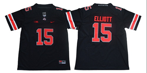 Youth Buckeyes #15 Ezekiel Elliott Blackout Limited Stitched Youth College Jersey Youth Buckeyes #15 Ezekiel Elliott Blackout Limited Stitched Youth College Jersey