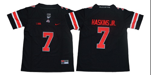 Youth Buckeyes #7 Dwayne Haskins Jr Blackout Limited Stitched Youth College Jersey Youth Buckeyes #7 Dwayne Haskins Jr Blackout Limited Stitched Youth College Jersey