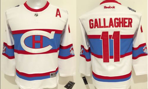 Youth Canadiens #11 Brendan Gallagher White 2016 Winter Classic Stitched NHL Jersey