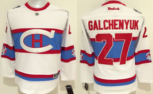 Youth Canadiens #27 Alex Galchenyuk White 2016 Winter Classic Stitched NHL Jersey