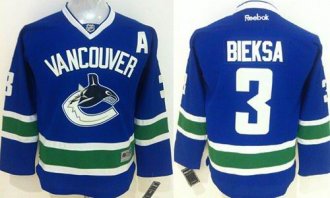 Youth Canucks #3 Kevin Bieksa Blue Stitched NHL Jersey Youth Canucks #3 Kevin Bieksa Blue Stitched NHL Jersey