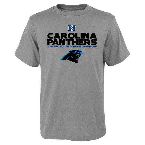 Youth Carolina Panthers Heather Gray 2015 NFC South Division Champions Next Level T-Shirt Youth Carolina Panthers Heather Gray 2015 NFC South Division Champions Next Level T-Shirt