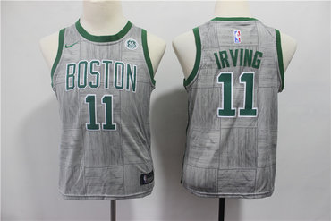 Youth Celtics 11 Kyrie Irving Gray Youth City Edition Nike Swingman Jersey Youth Celtics 11 Kyrie Irving Gray Youth City Edition Nike Swingman Jersey