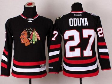 Youth Chicago Blackhawks #27 Johnny Oduya Black 2014 Stadium Series NHL Jersey