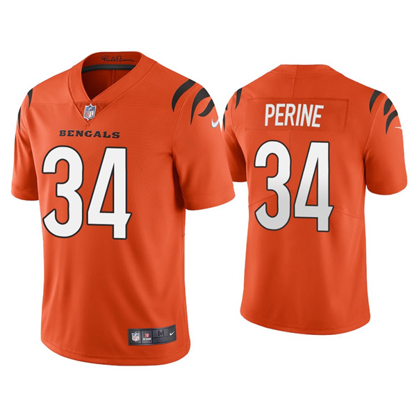 Youth Cincinnati Bengals #34 Samaje Perine Orange Vapor Untouchable Limited Stitched Jersey Youth Cincinnati Bengals #34 Samaje Perine Orange Vapor Untouchable Limited Stitched Jersey