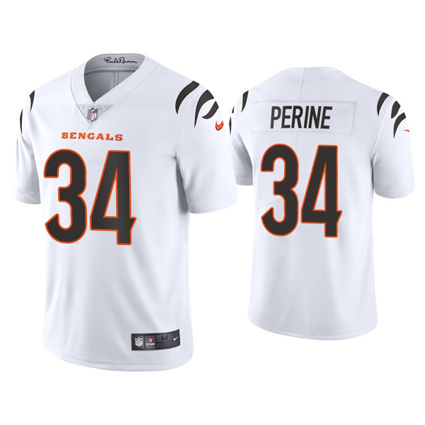 Youth Cincinnati Bengals #34 Samaje Perine White Vapor Untouchable Limited Stitched Jersey Youth Cincinnati Bengals #34 Samaje Perine White Vapor Untouchable Limited Stitched Jersey