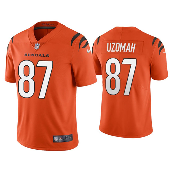 Youth Cincinnati Bengals #87 C.J. Uzomah Orange Vapor Untouchable Limited Stitched Jersey Youth Cincinnati Bengals #87 C.J. Uzomah Orange Vapor Untouchable Limited Stitched Jersey